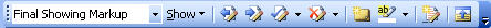 Word Reviewing toolbar
